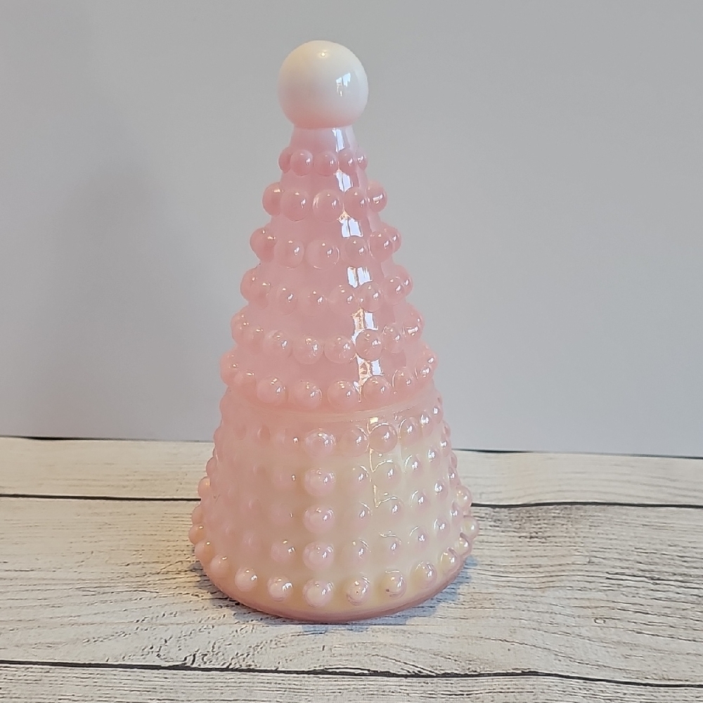 NEW Sand + Fog Candle Pink Bubble Glass Tree: Juniper Berry Sage Scent